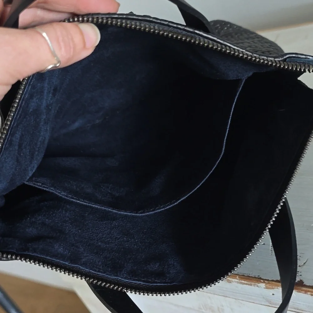 Parker Thach Small Charlie In Leather Black Basketweave - Picture 14 of 15